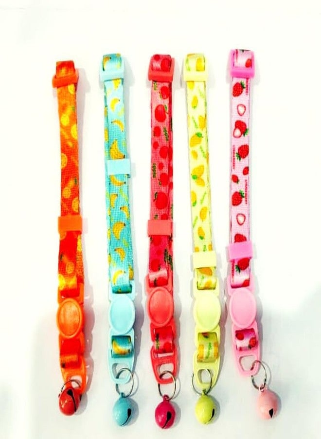 KittuPet Nylon Cat Collar | Printed Adjustable Design with Safety Lock & Bell - Image 1